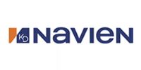 Navien logo with blue text and orange accent on white background