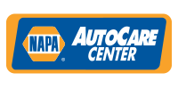 NAPA AutoCare Center logo in blue and orange with white text