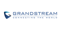 Grandstream logo with a stylized blue and gray shape and text
