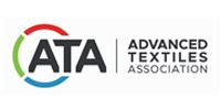 Logo of the Advanced Textiles Association featuring the letters ATA in a circle of red, green, and blue segments.