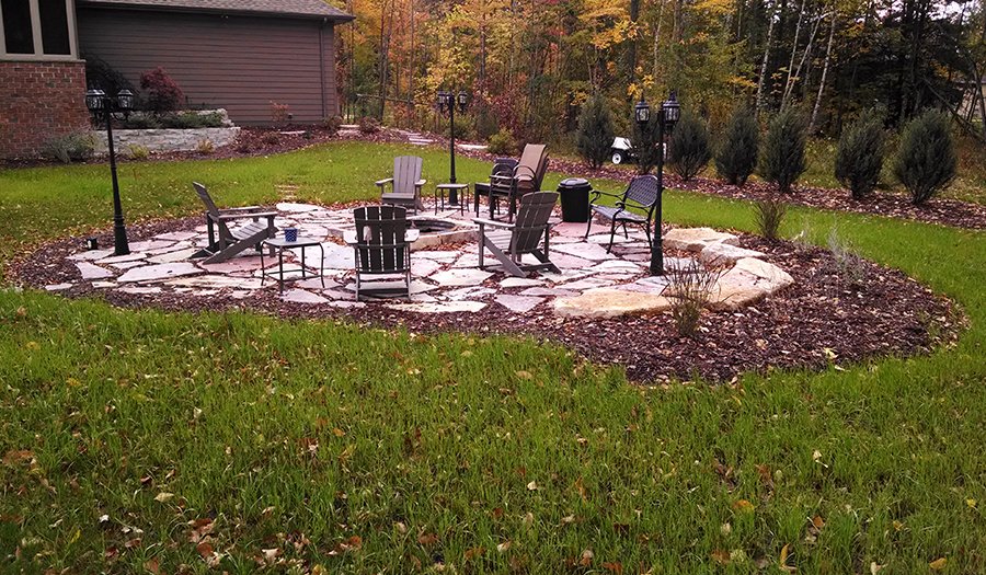 Stone Patio Green Bay, WI JM Landscaping LLC