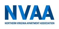 The blue logo for the Northern Virginia Apartment Association (NVAA) featuring stylized, ribbon-like lettering.