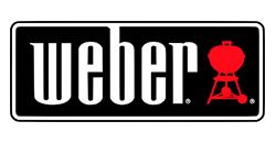 Weber logo: white text