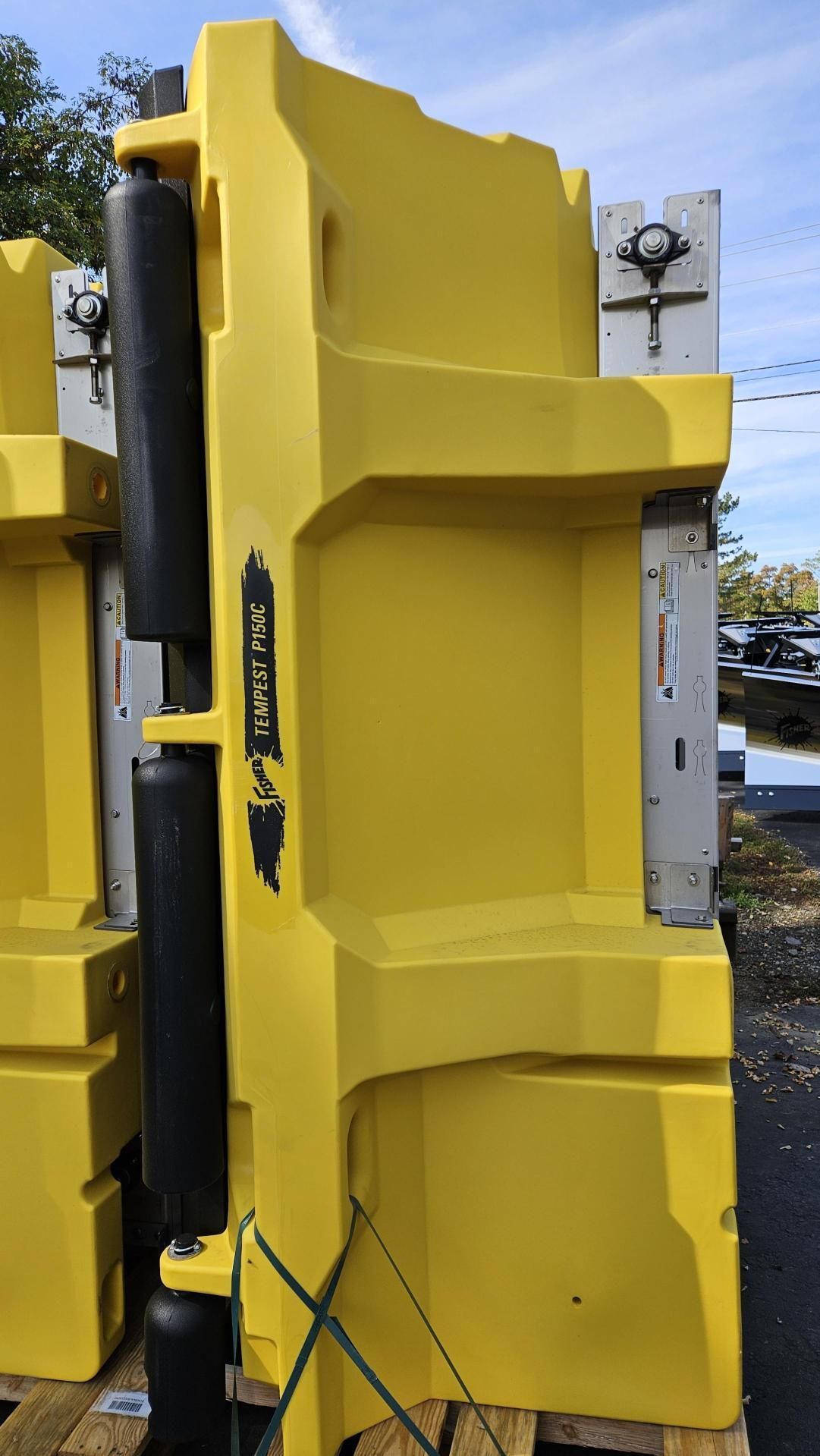 A bunch of yellow boxes are stacked on top of each other