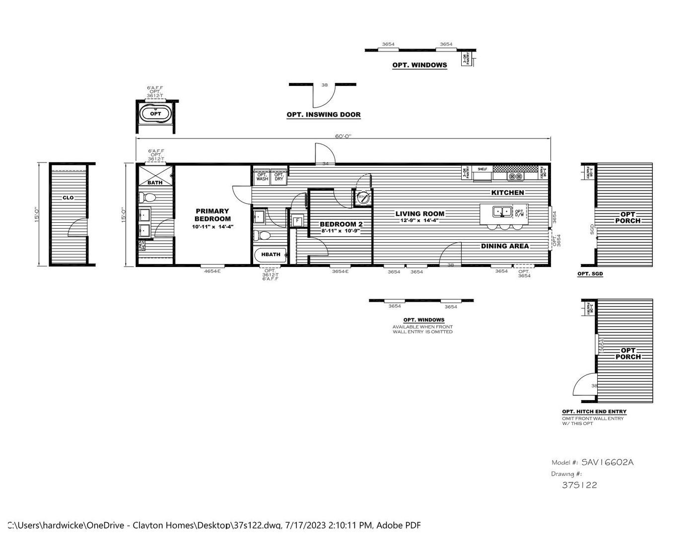 The Riverview 16X60 | Windham Homes | Corinth, MS