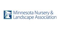 Logo for the Minnesota Nursery & Landscape Association with a blue square icon containing an outline of Minnesota.