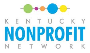 Kentucky Nonprofit Network logo with blue text and colorful dots above