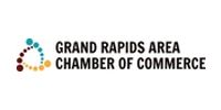 Grand Rapids Area Chamber of Commerce logo with multicolored circular dots and black text