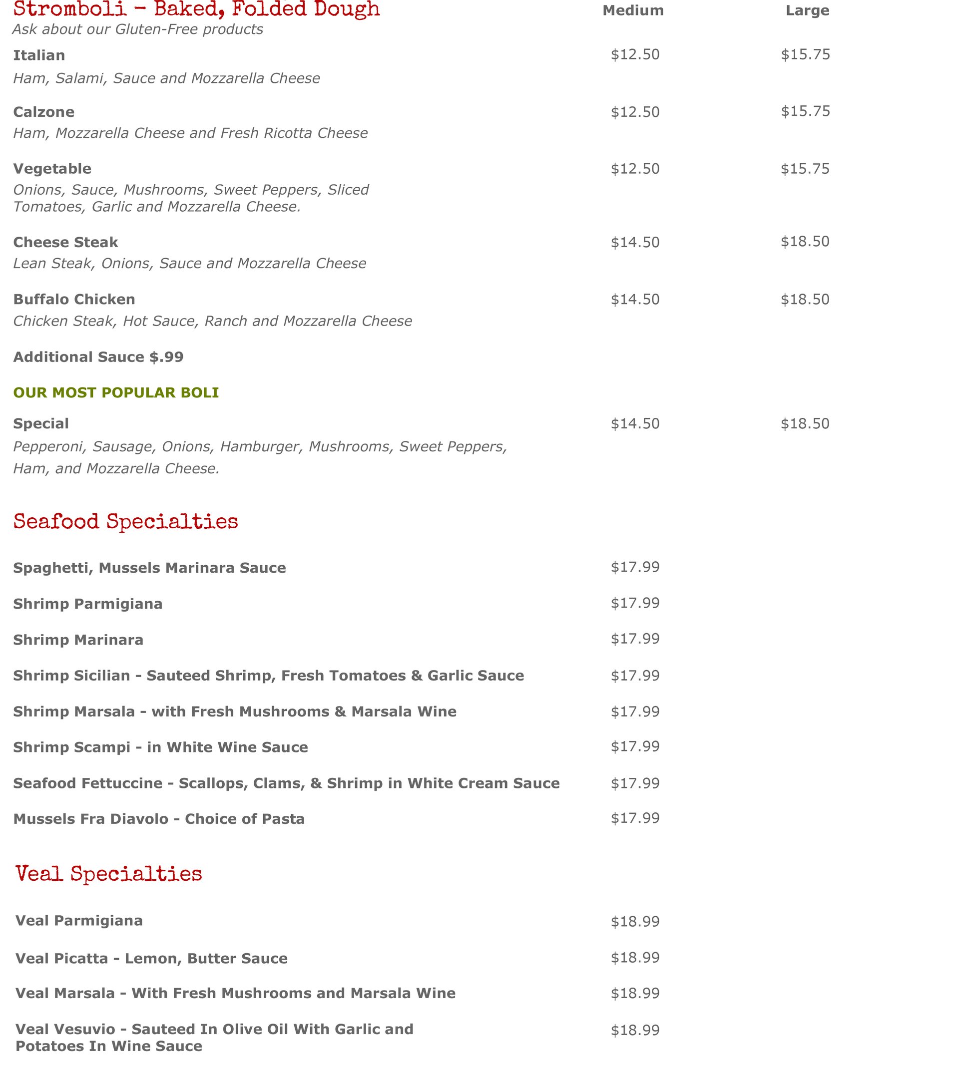 Little Nicki's Pizza Menu Ephrata, PA