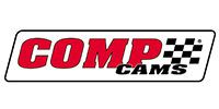 COMP Cams logo with red italic text and black-and-white checkered flag design
