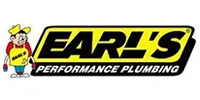 Earls Performance Plumbing logo with yellow-and-black text and a small cartoon mechanic