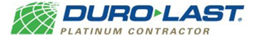 DURO-LAST Platinum Contractor logo with green globe icon and blue text