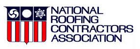 National Roofing Contractors Association logo with shield emblem and red, white, and blue stripes