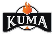 The Kuma Stoves logo featuring a stylized orange flame above the word 