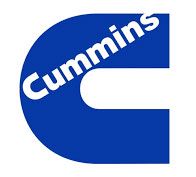 Cummins logo: white text on a blue stylized C shape