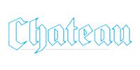 Light blue Gothic text reading “Chateau” on a white background