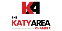 Logo for The Katy Area Chamber. Red