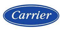 Blue Carrier logo in an oval on a white background