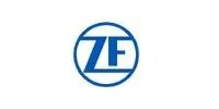 ZF logo in blue inside a blue circle on a white background