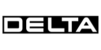Delta logo in white letters, within a black rectangle.
