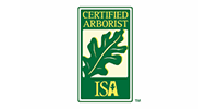 The green and white ISA Certified Arborist logo featuring a stylized oak leaf icon.