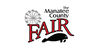 Logo for The Manatee County Fair: includes a ferris wheel, 