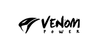 Venom Power logo in black with a stylized viper head icon.