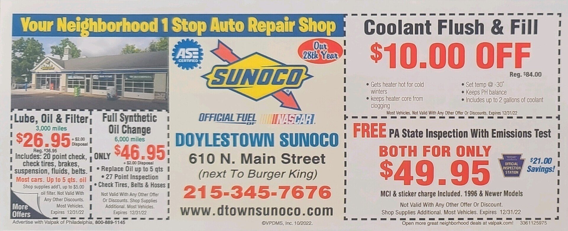 Doylestown Sunoco Auto & Truck Repair Shop Doylestown, PA