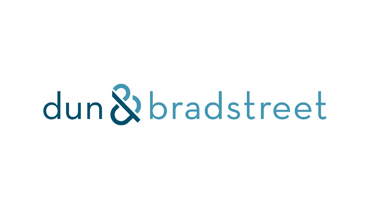 Dun & Bradstreet logo, teal and blue text, white background.