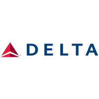 Delta logo: red triangle with the word