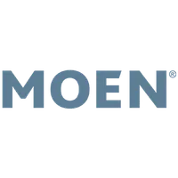 MOEN logo in gray sans-serif font; the registered trademark symbol is in the upper right corner.
