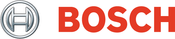 A bosch logo is shown on a white background