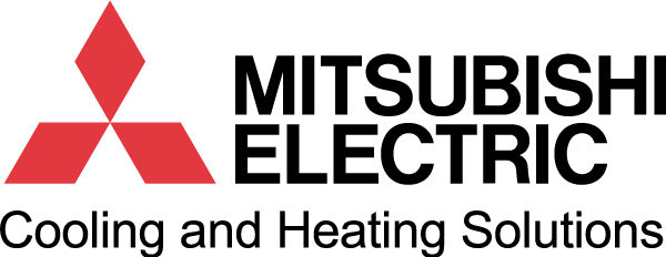 The logo for mitsubishi electric cooling and heating solutions