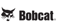 Bobcat logo: black bobcat head next to the word