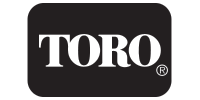 TORO logo in white text on a black rounded rectangle. The