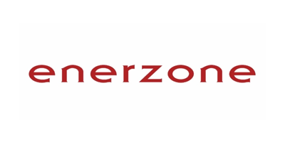 Enerzone logo in red text on a white background.