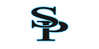 Black-and-blue interlocking “S” and “P” logo on a white background