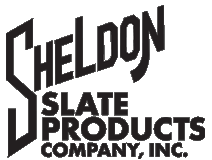 Logo for Sheldon Slate Products Company, Inc. Text features the name