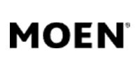 Moen logo in bold, black text with a registered trademark symbol.