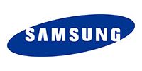 Samsung logo: White text 