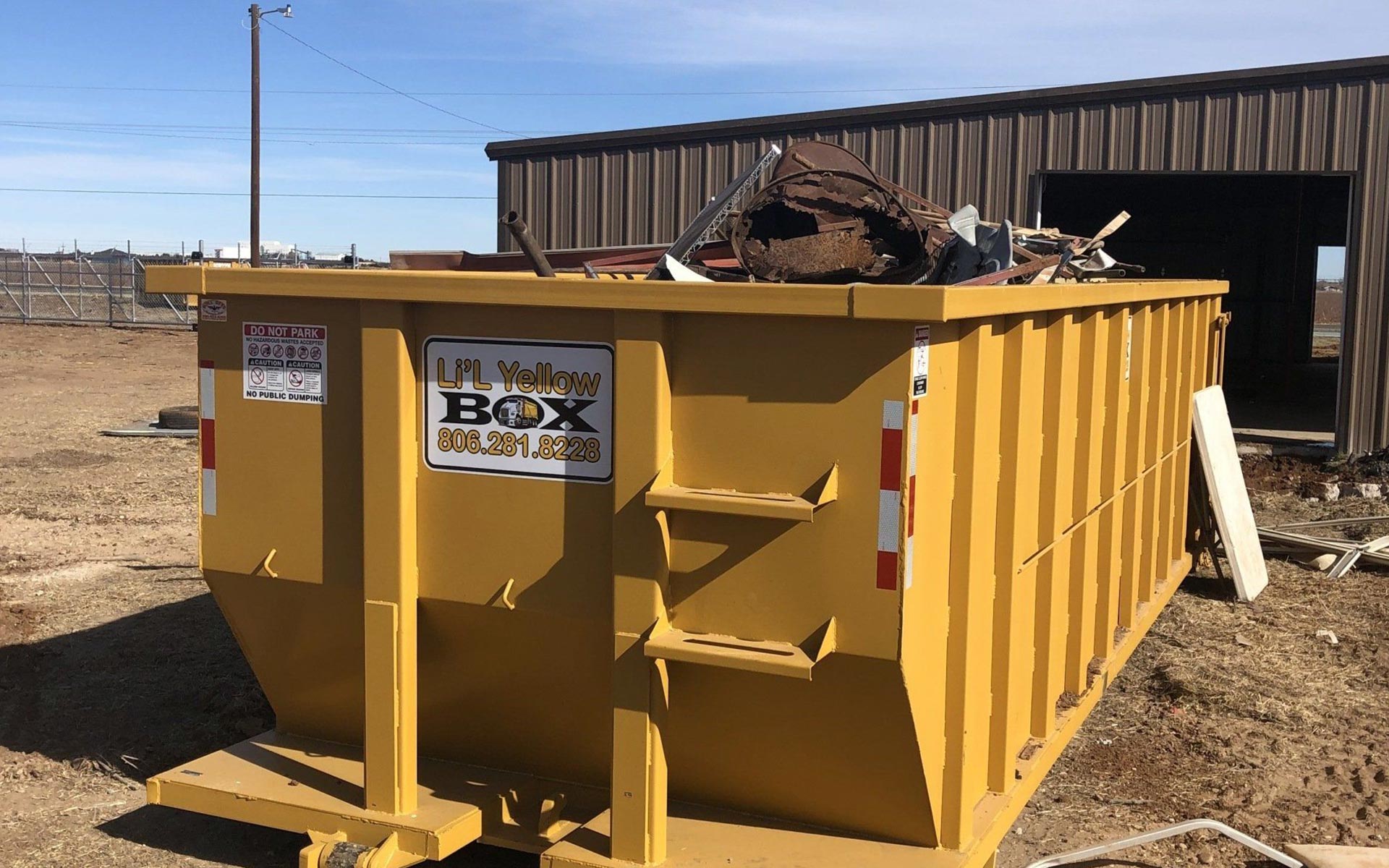 Li'l Yellow Box RollOff Containers Dumpster Lubbock, TX