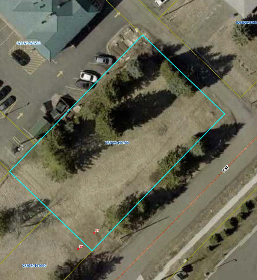 An aerial view of 57 E. 3rd St. Superior, WI, 54880.