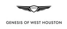 Genesis of West Houston dealership logo with winged emblem on a white background