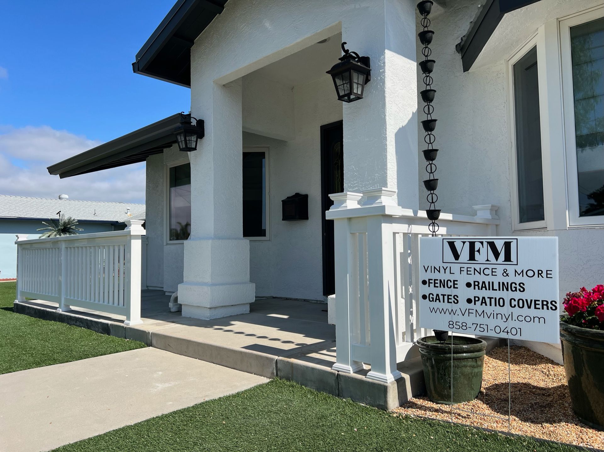 Vinyl Railings | VFM - Aluminum and Vinyl Fences Gates Rails and Patio ...