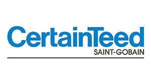 CertainTeed logo in blue and gray with Saint-Gobain text underneath