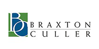 Braxton Culler logo with green and blue stylized B icon and black text