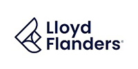 Lloyd Flanders logo in navy blue on a white background