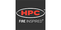 HPC logo in white oval with red 