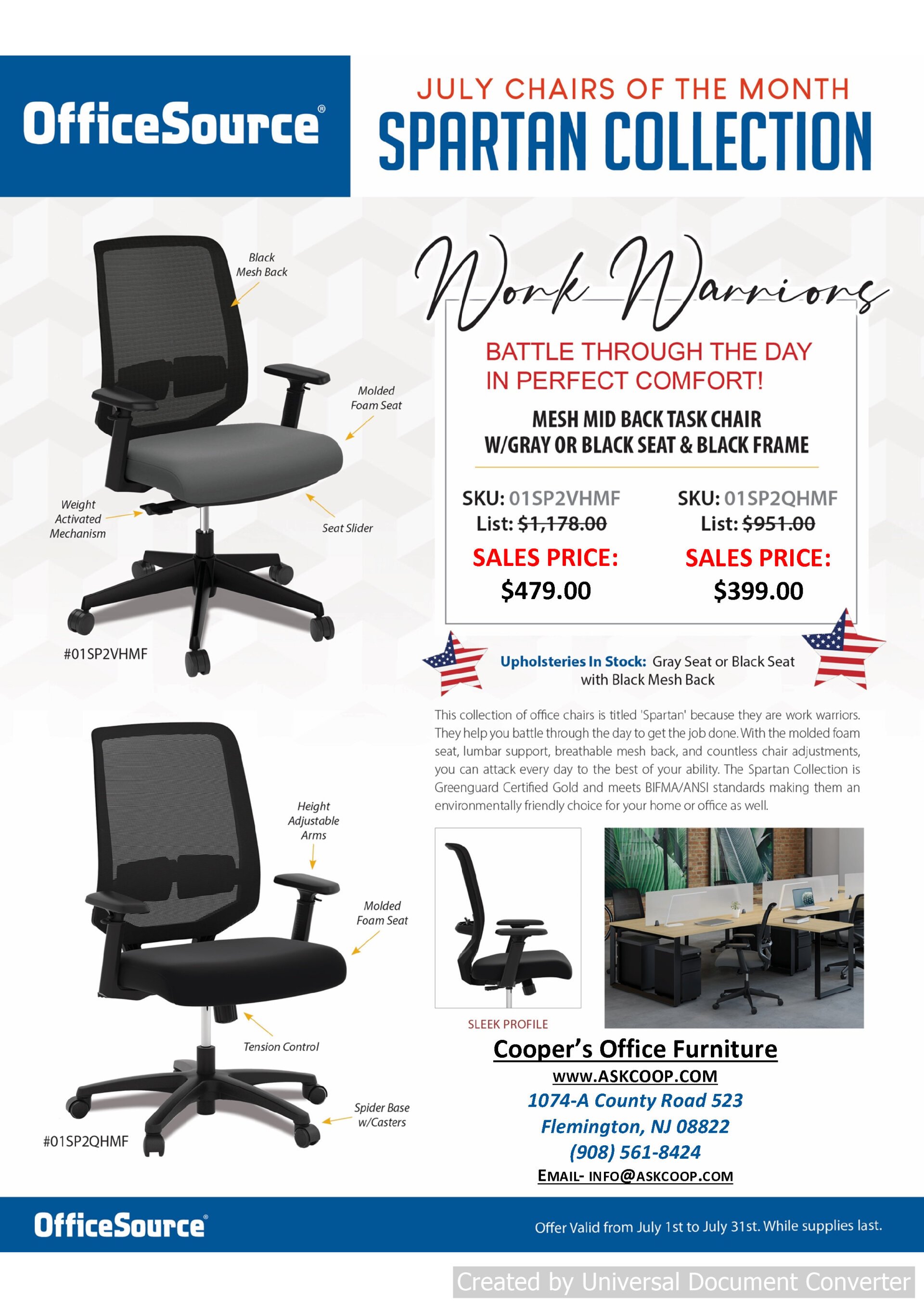 Office Chair Sales Flemington, NJ