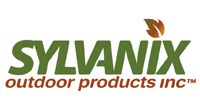 Logo of Sylvanix outdoor products inc; green text, leaf icon, brown accents.